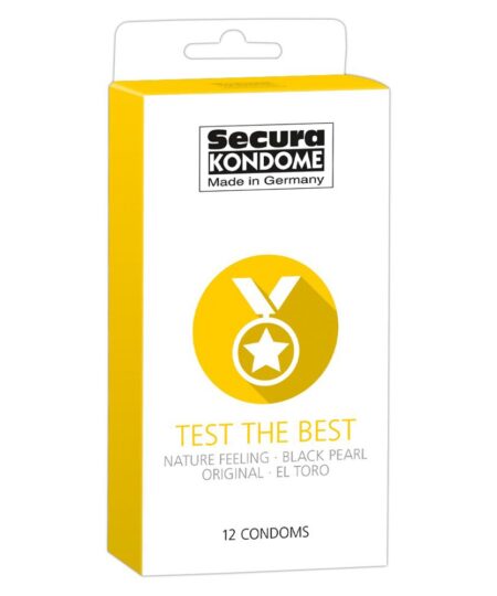 Secura Kondome Test The Best Mixed x12 Condoms Stimulating, Ribbed, Warming