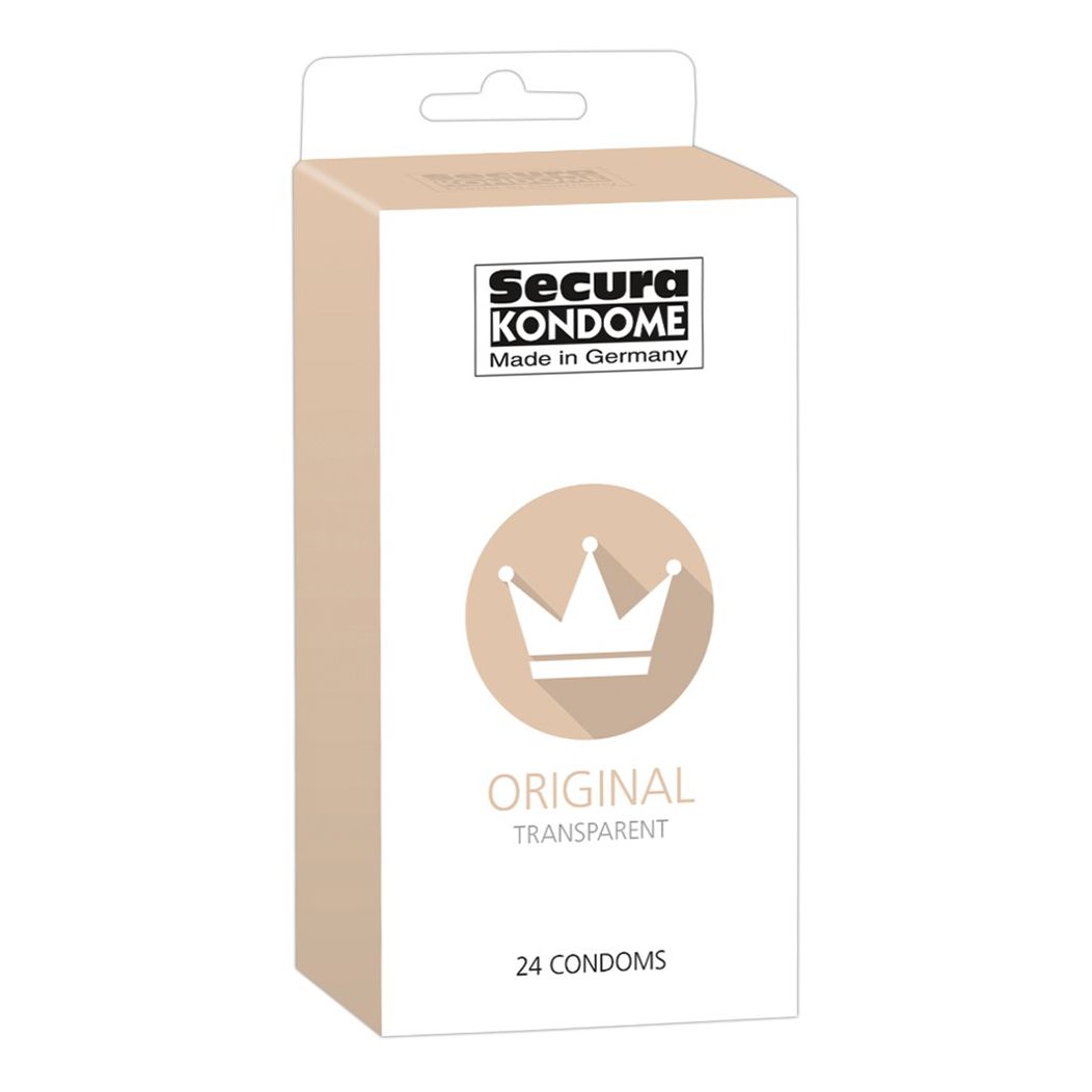 Secura Kondome Original Transparent x24 Condoms Natural and Regular