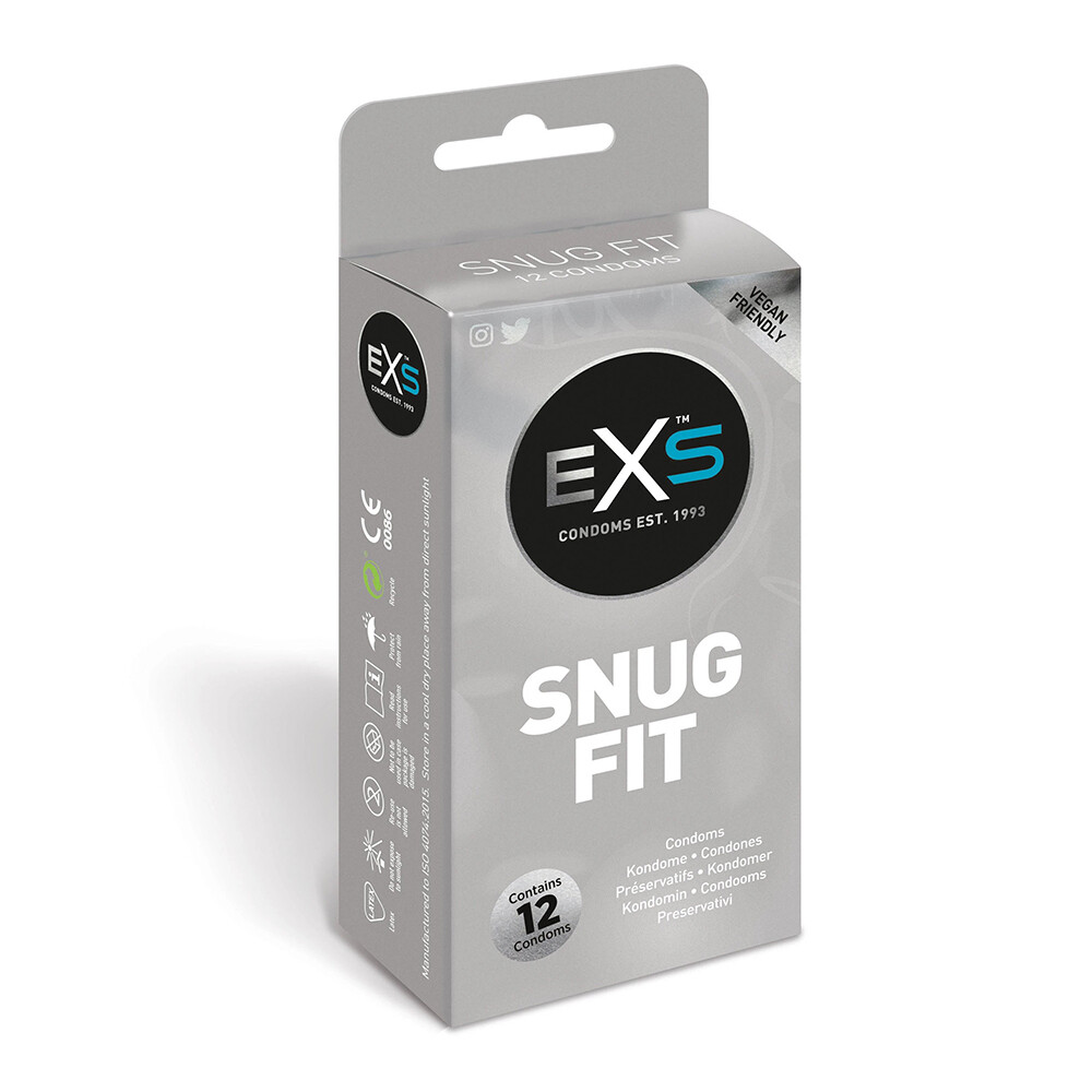 EXS Snug Closer Fitting Condoms 12 Pack Natural and Regular