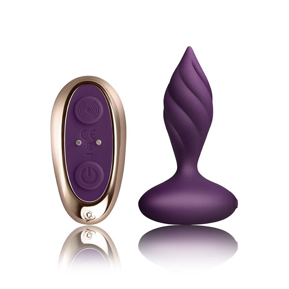 Rocks Off Petite Sensations Desire Butt Plug Purple Vibrating Buttplug
