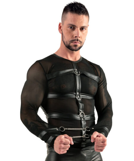 Svenjoyment Long Sleeved Top With Harness And Restraints Male