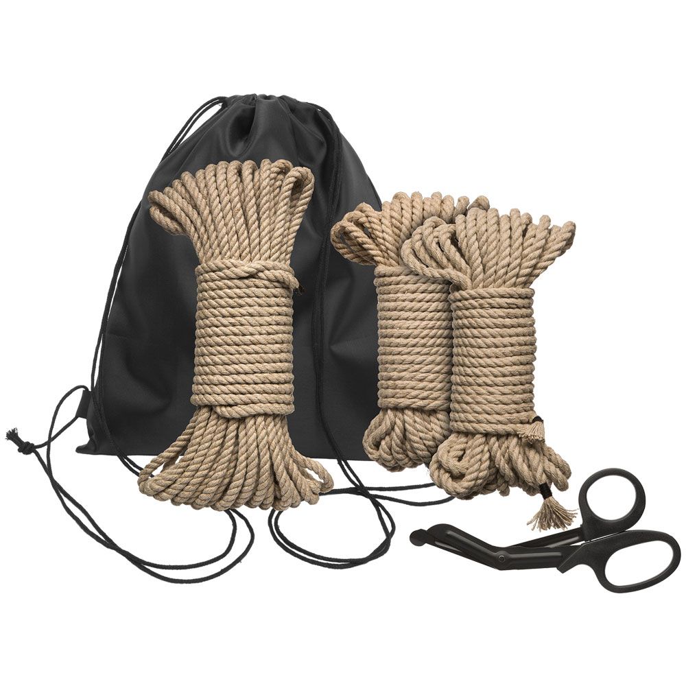 Kink Bind And Tie Initiation 5 Piece Hemp Rope Kit Restraints