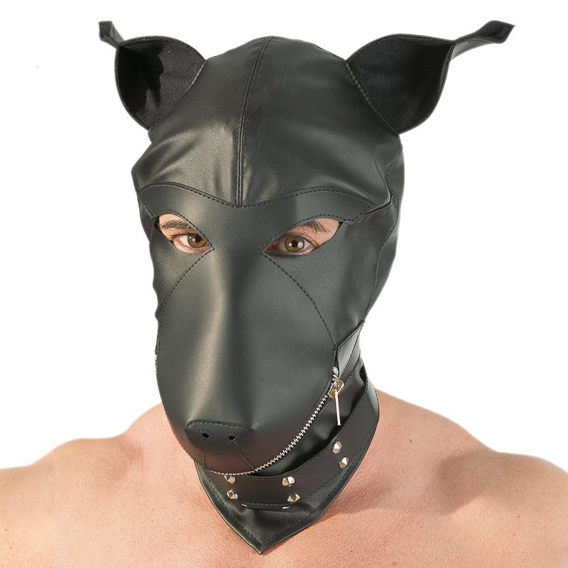 Imitation Leather Dog Mask Leather