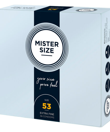 Mister Size 53mm Your Size Pure Feel Condoms 36 Pack Natural and Regular