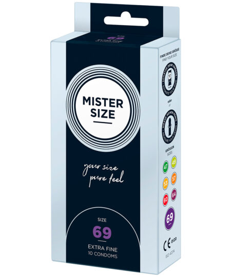 Mister Size 69mm Your Size Pure Feel Condoms 10 Pack Large and X-Large
