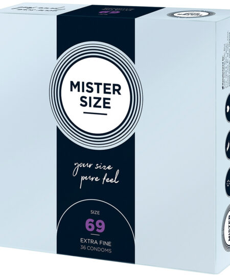 Mister Size 69mm Your Size Pure Feel Condoms 36 Pack Large and X-Large