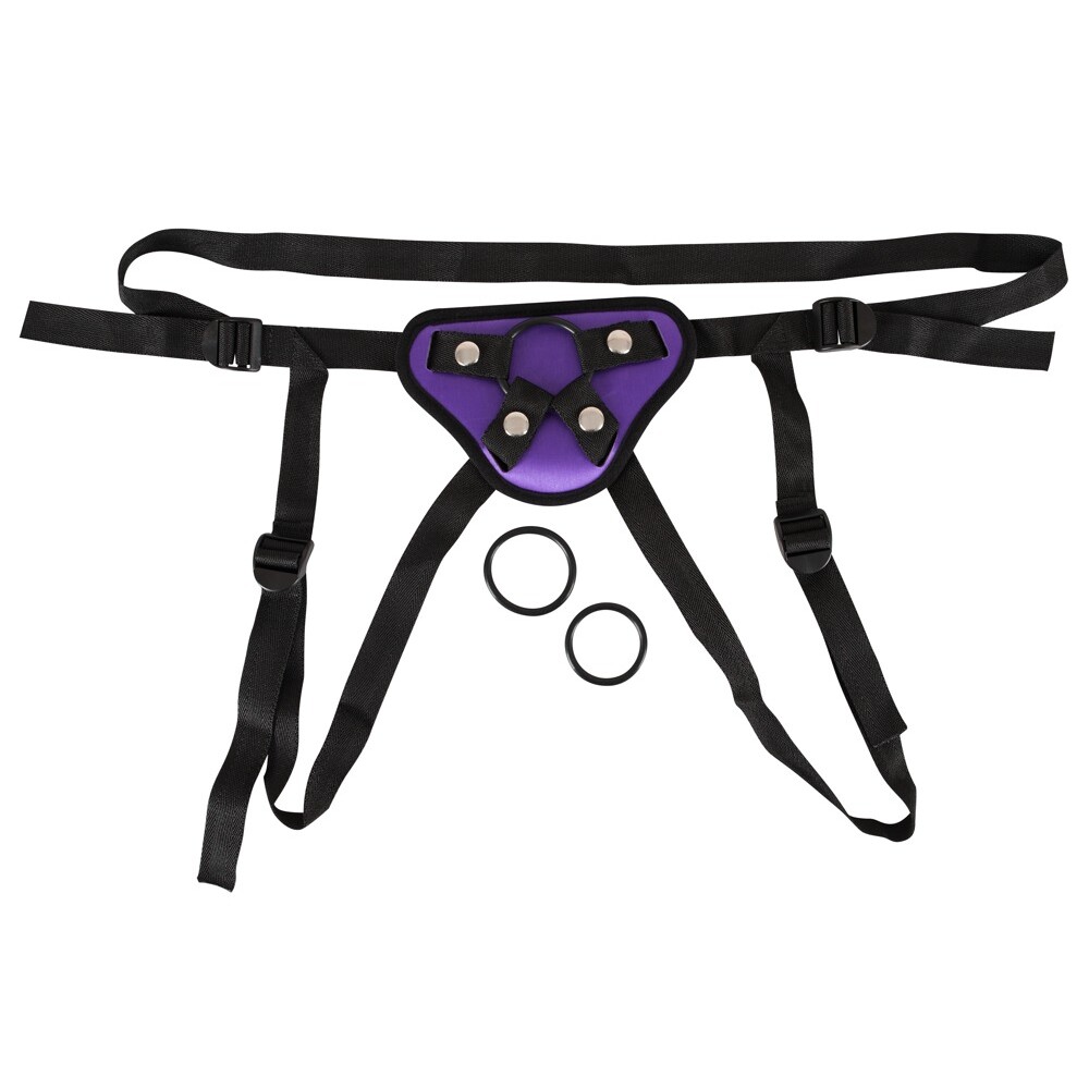 Purple And Black Universal Harness Strap On Strap On Harnesses