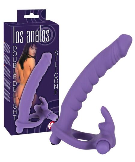 Los Analos Double Delight Vibrating Dildo And Cockring Duo Penetrator