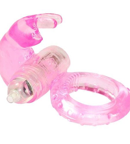 Pink Jelly Vibrating Rabbit Cock Ring Love Ring Vibrators