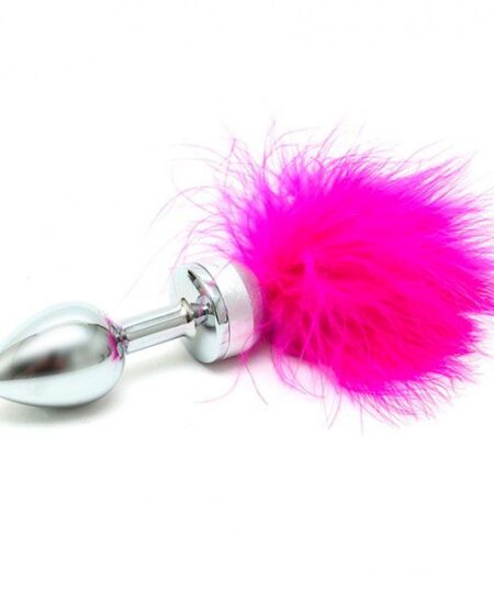 Small Butt Plug With Pink Feathers Tail Butt Plugs