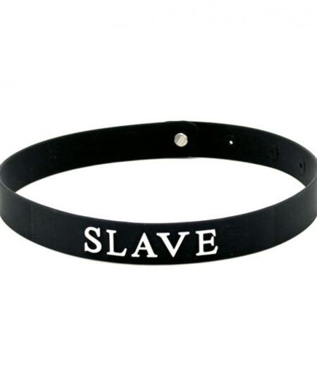 Black Silicone Slave Collar Collars