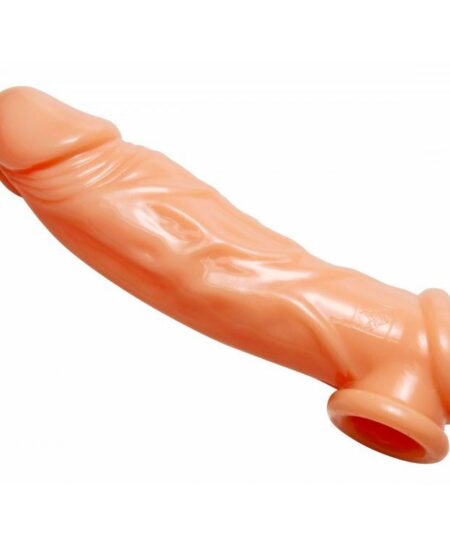 Realistic Flesh Penis Enhancer and Ball Stretcher 8 Inches Penis Extenders