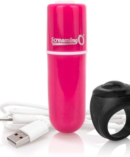 Screaming O Charged Vooom Pink Remote Control Bullet Vibe Mini Vibrators