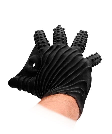 Fist It Black Textured Masturbation Glove Masturbators