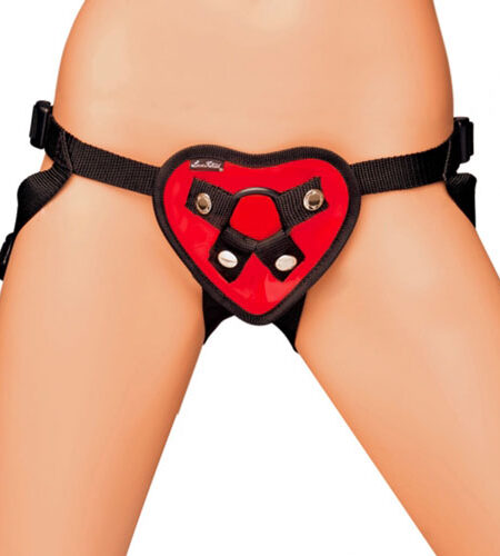 Lux Fetish Red Heart Strap On Harness Strap On Harnesses