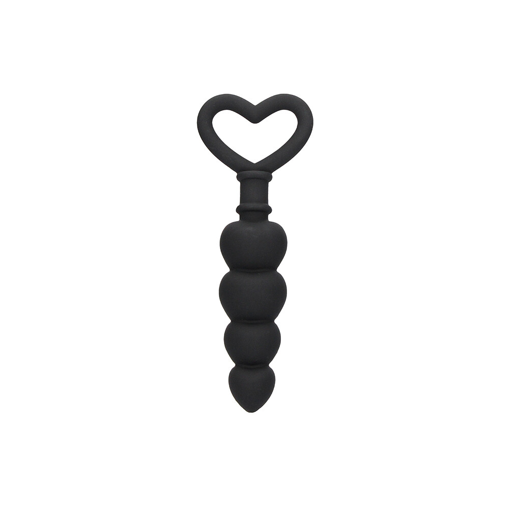 Ouch Silicone Anal Love Beads Black Anal Beads