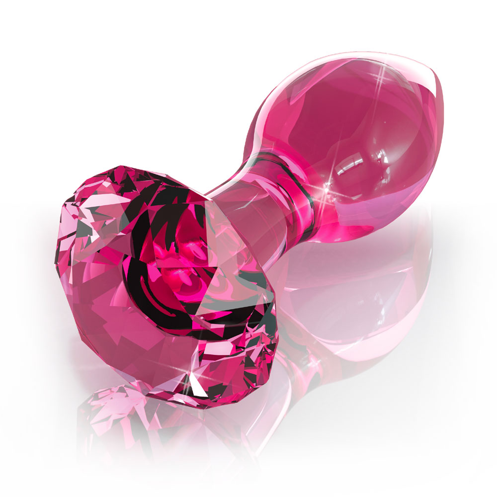 Icicles No.79 Pink Crystal Glass Butt Plug Jewel Butt Plugs