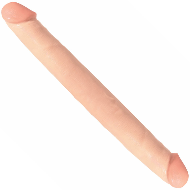 Basix 12 Inch Double Dong Flesh Double Dildos