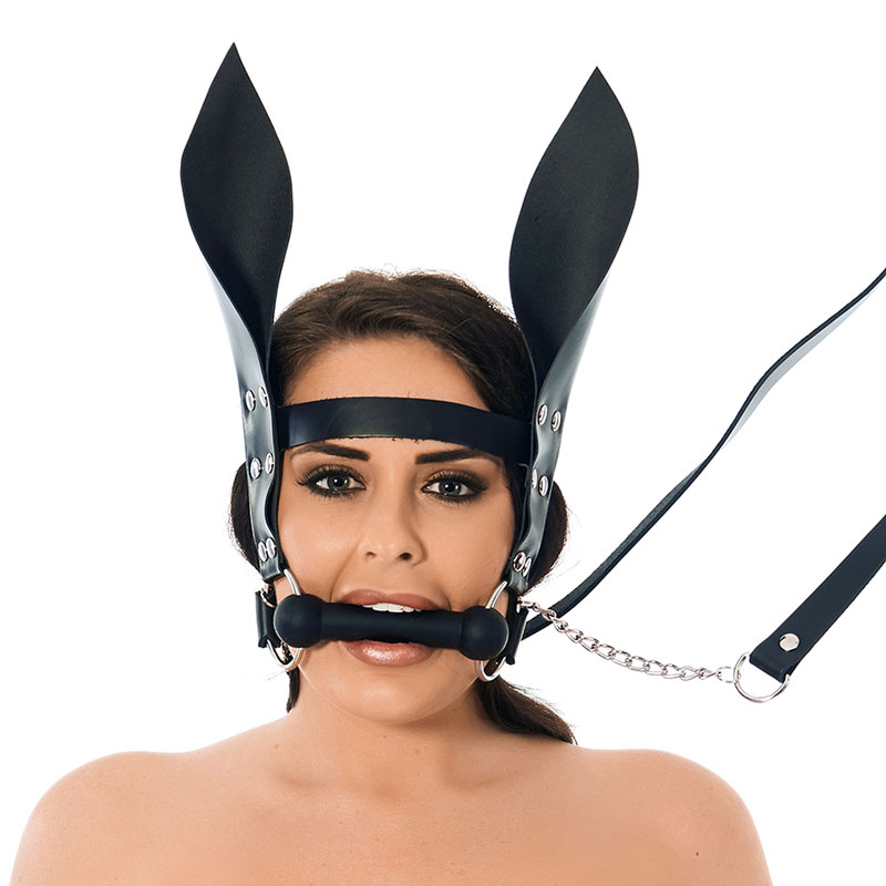 Horsebit Mouth Gag With Reins And Ears Gags and Bits