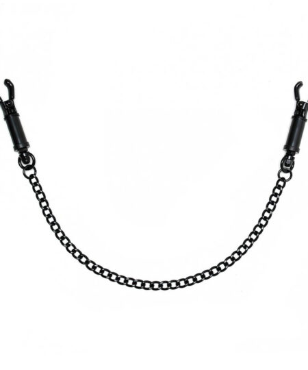 Black Metal Adjustable Nipple Clamps With Chain Nipple Clamps