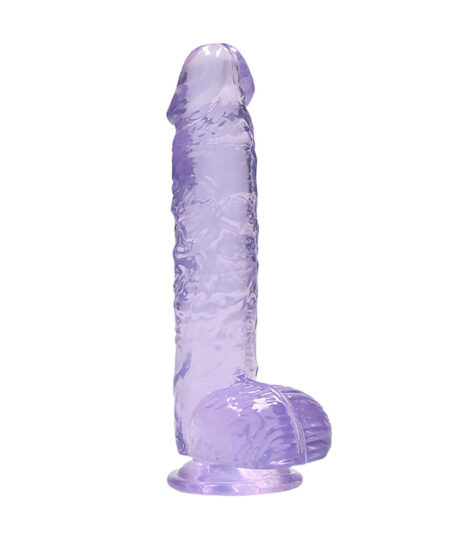 RealRock 6 Inch Purple Realistic Crystal Clear Dildo Realistic Dildos