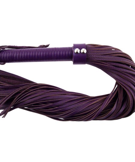Rouge Garments Large Purple Leather Flogger Whips