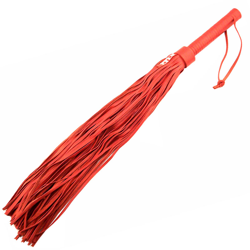 Rouge Garments Large Red Leather Flogger Whips