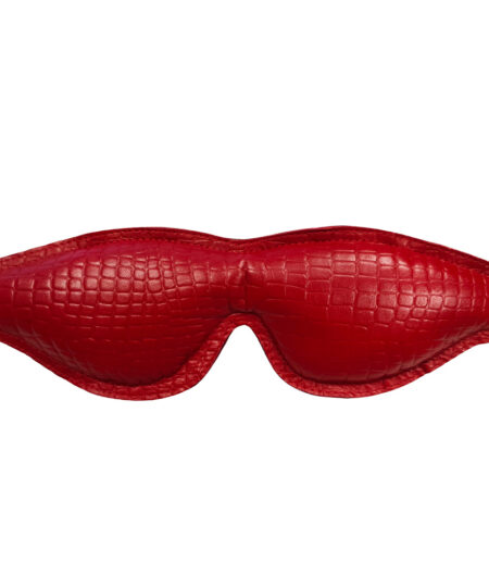 Rouge Garments Leather Croc Print Padded Blindfold Masks
