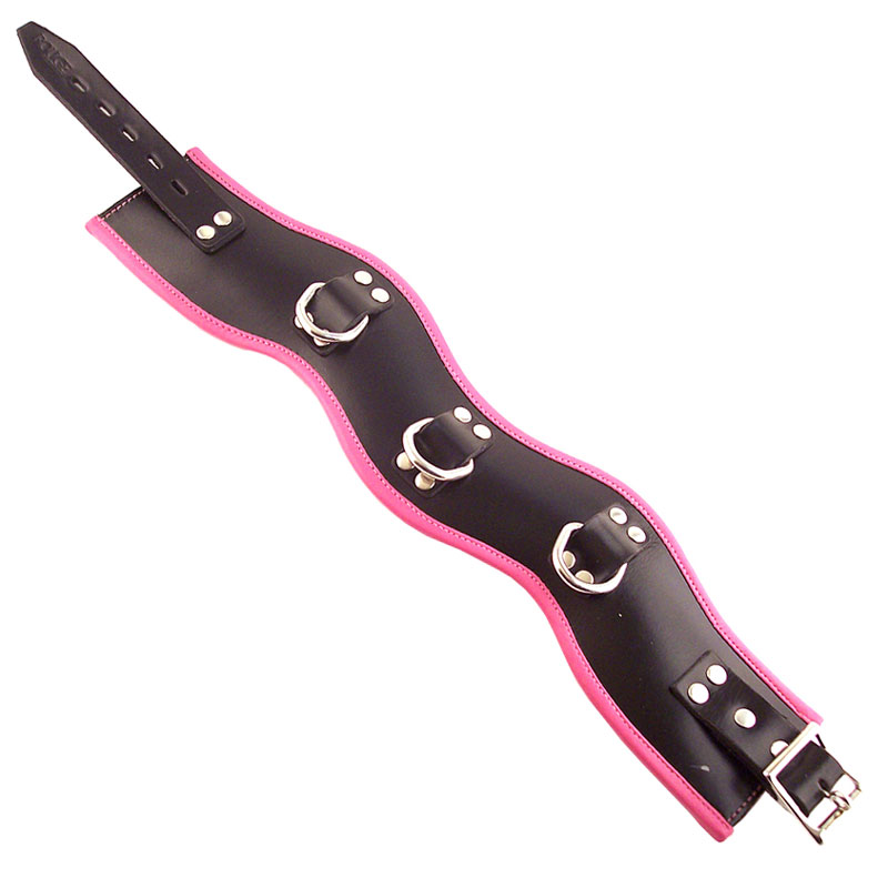 Rouge Garments Black And Pink Padded Posture Collar Collars