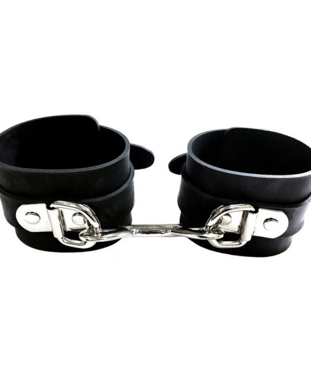 Rouge Garments Black Rubber Wrist Cuffs Handcuffs