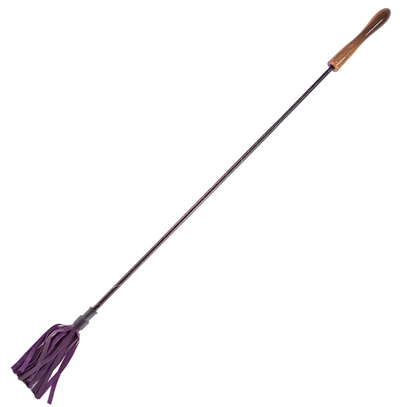 Rouge Garments Riding Crop With Wooden Handle Purple Whips