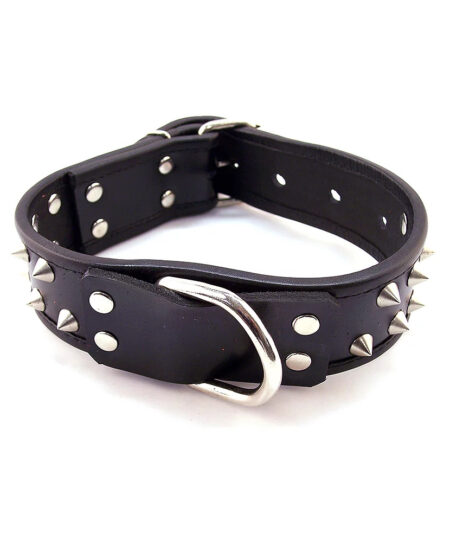 Rouge Garments Black Leather Studded Collar Collars