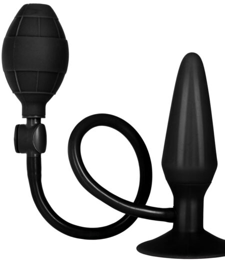 Black Booty Call Pumper Silicone Inflatable Medium Anal Plug Anal Inflatables