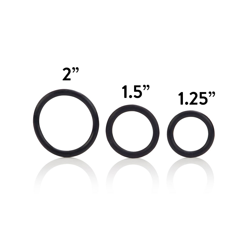 3 Piece Rubber Ring Set Love Rings