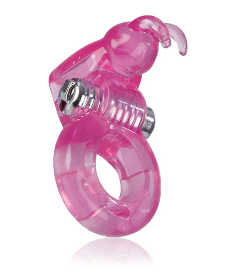 Basic Essentials Bunny Enhancer Cock Ring With Stimulator Love Ring Vibrators