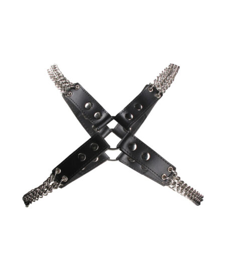Heavy Duty Leather And Chain Body Harness Restraints