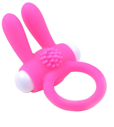 Cockring With Rabbit Ears Pink Love Ring Vibrators