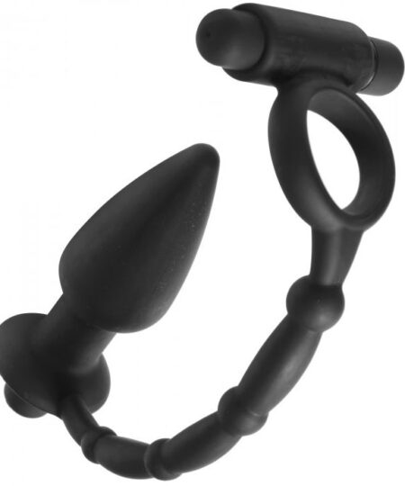Viaticus Dual Cock Ring And Anal Plug Vibrator Vibrating Buttplug
