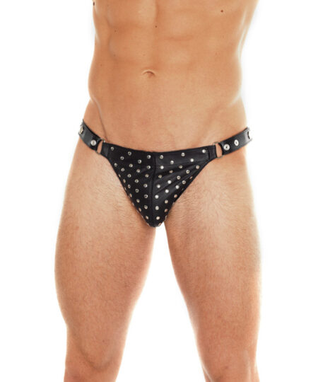 Leather Studded Brief Leather