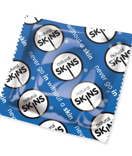 Skins Natural x50 Condoms (Blue) Natural and Regular